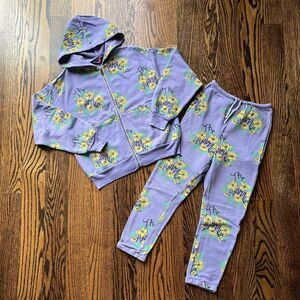 The Animal Observatory Purple Flowers Jogger Set (6Y)
